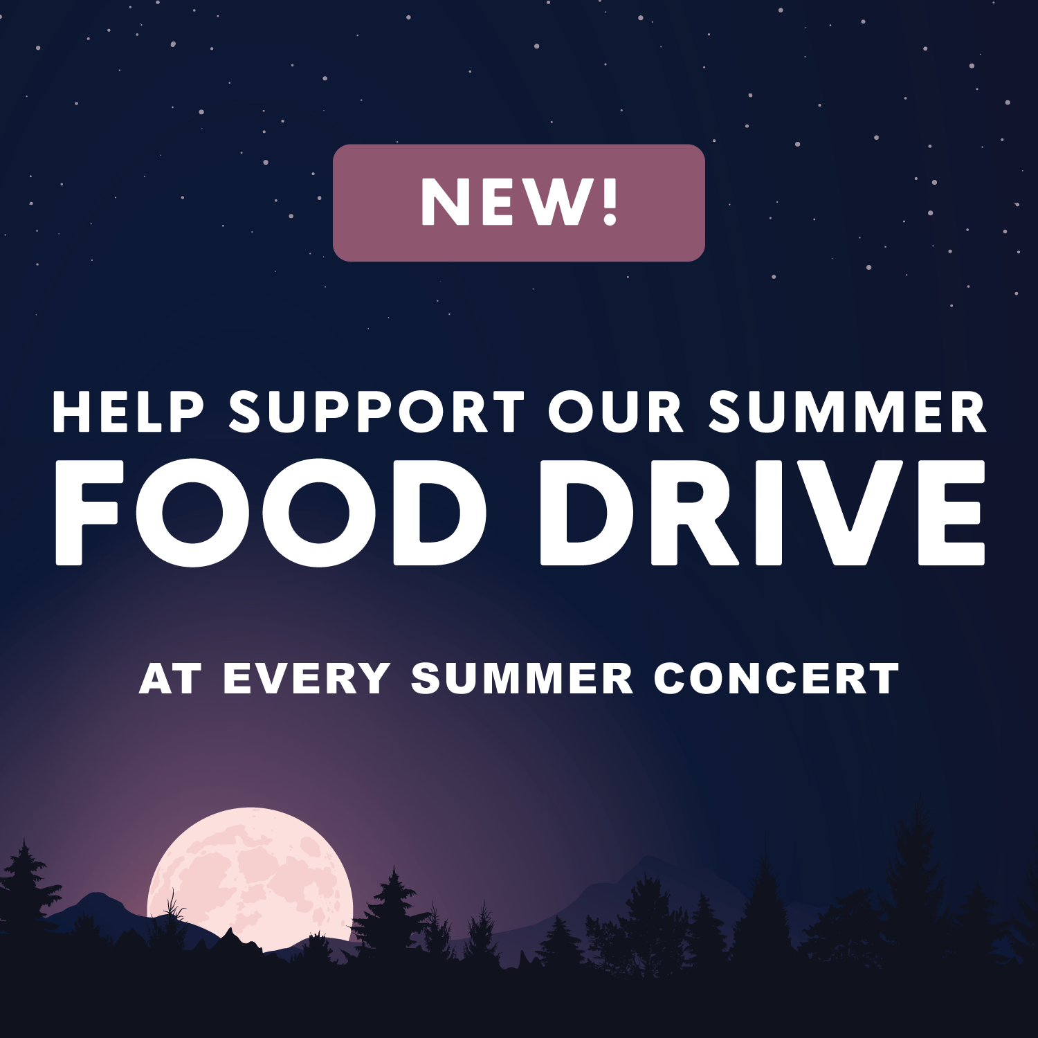 Summer Concert Food Drive Post